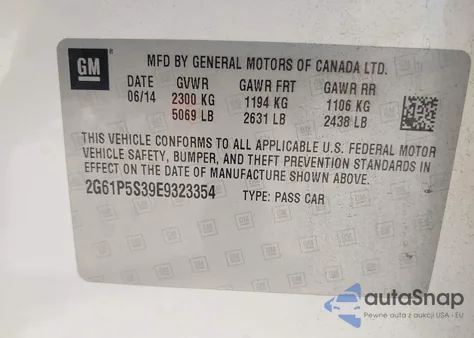 2014 Cadillac Xts Premium from USA, damaged, VIN 2G61P5S39E9323354